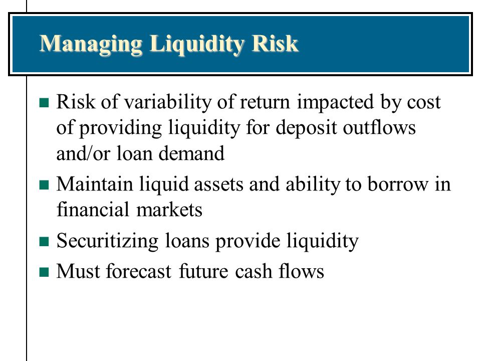 liquidity risk in financial markets